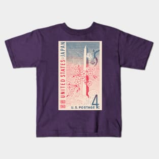 U.S. Japan 1960 stamp Kids T-Shirt